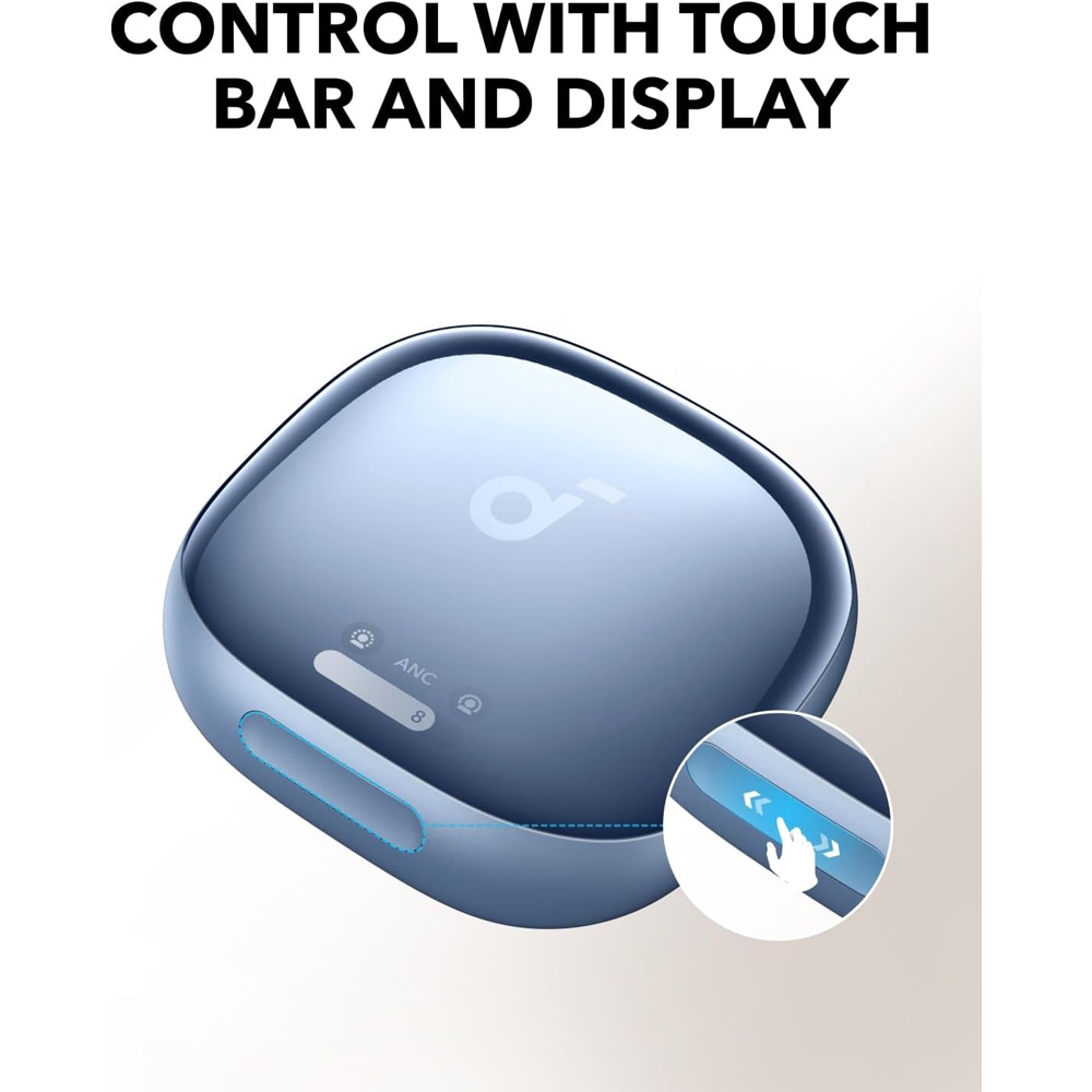 Casti ANKER SoundCore Liberty 4 Pro, True Wireless, Bluetooth, In-ear, Microfon, Noise Cancelling, albastru