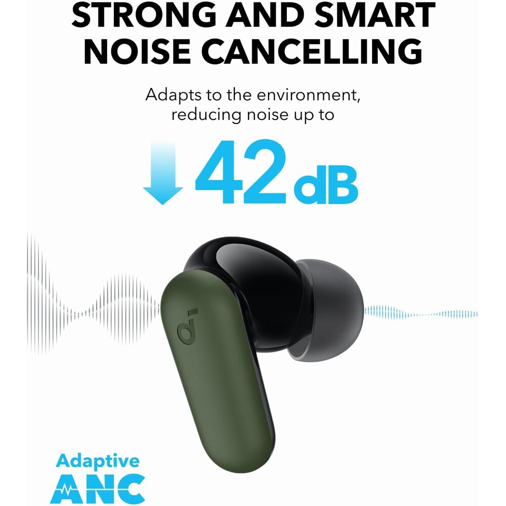 Casti ANKER Soundcore P30i, Bluetooth, In-ear, Microfon, Noise Cancelling, verde