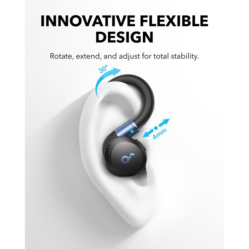 Casti ANKER Soundcore Sport X20, True Wireless, Bluetooth, In-ear, Microfon, Noise Cancelling, negru