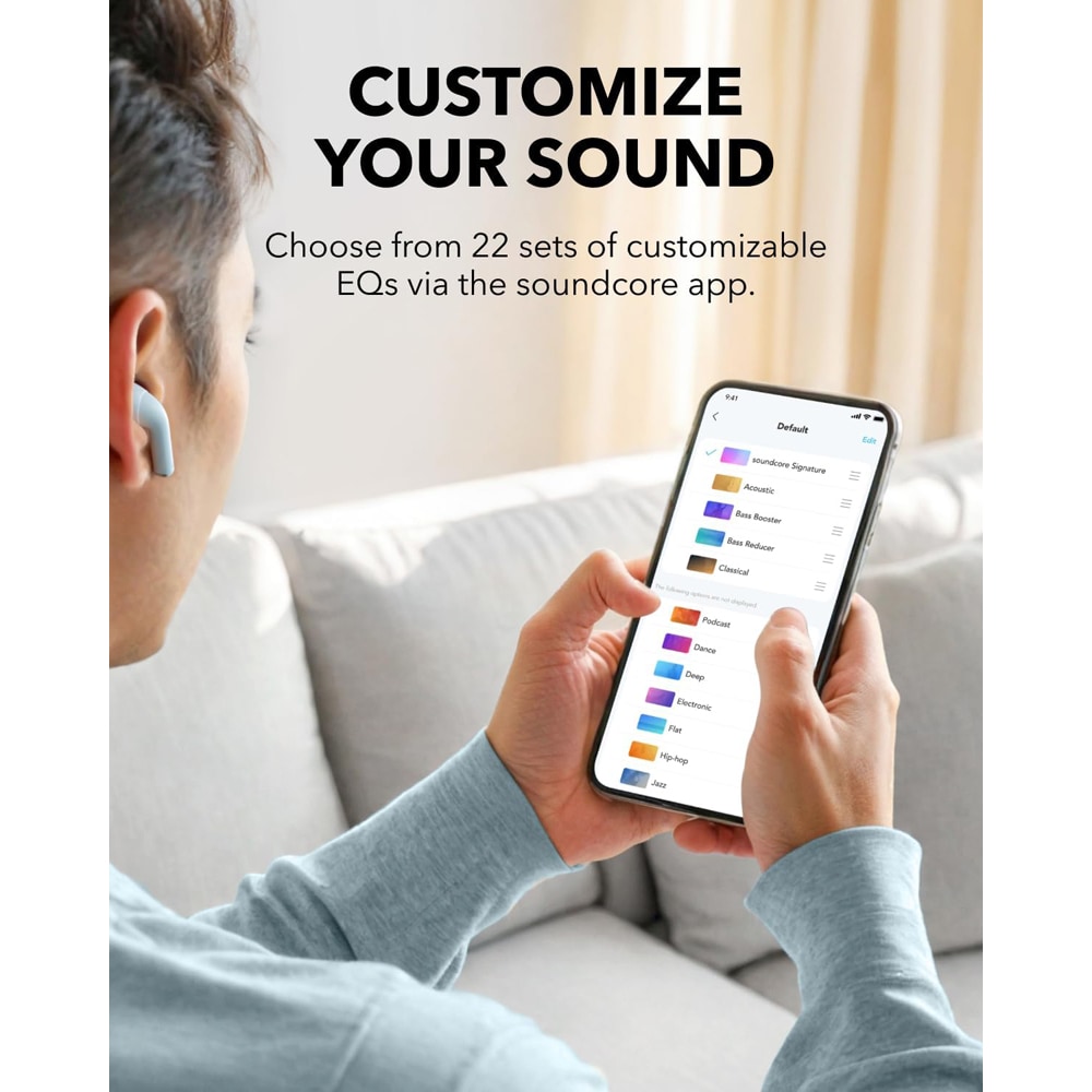 Casti ANKER Soundcore K20i, Bluetooth, In-ear, Microfon, albastru