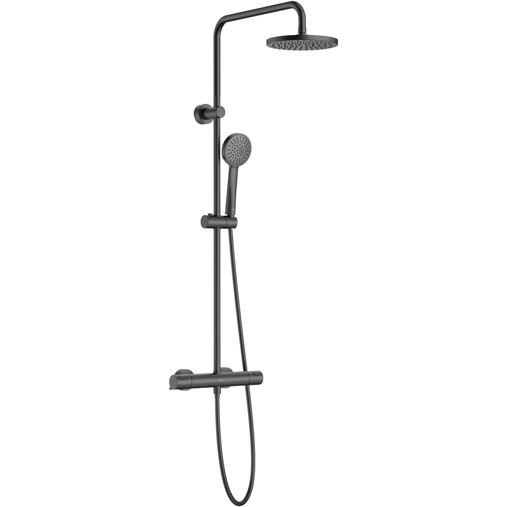Coloana dus ROCA Victoria T-Basic A5A9F18NB0, termostat, 1 functie, negru mat