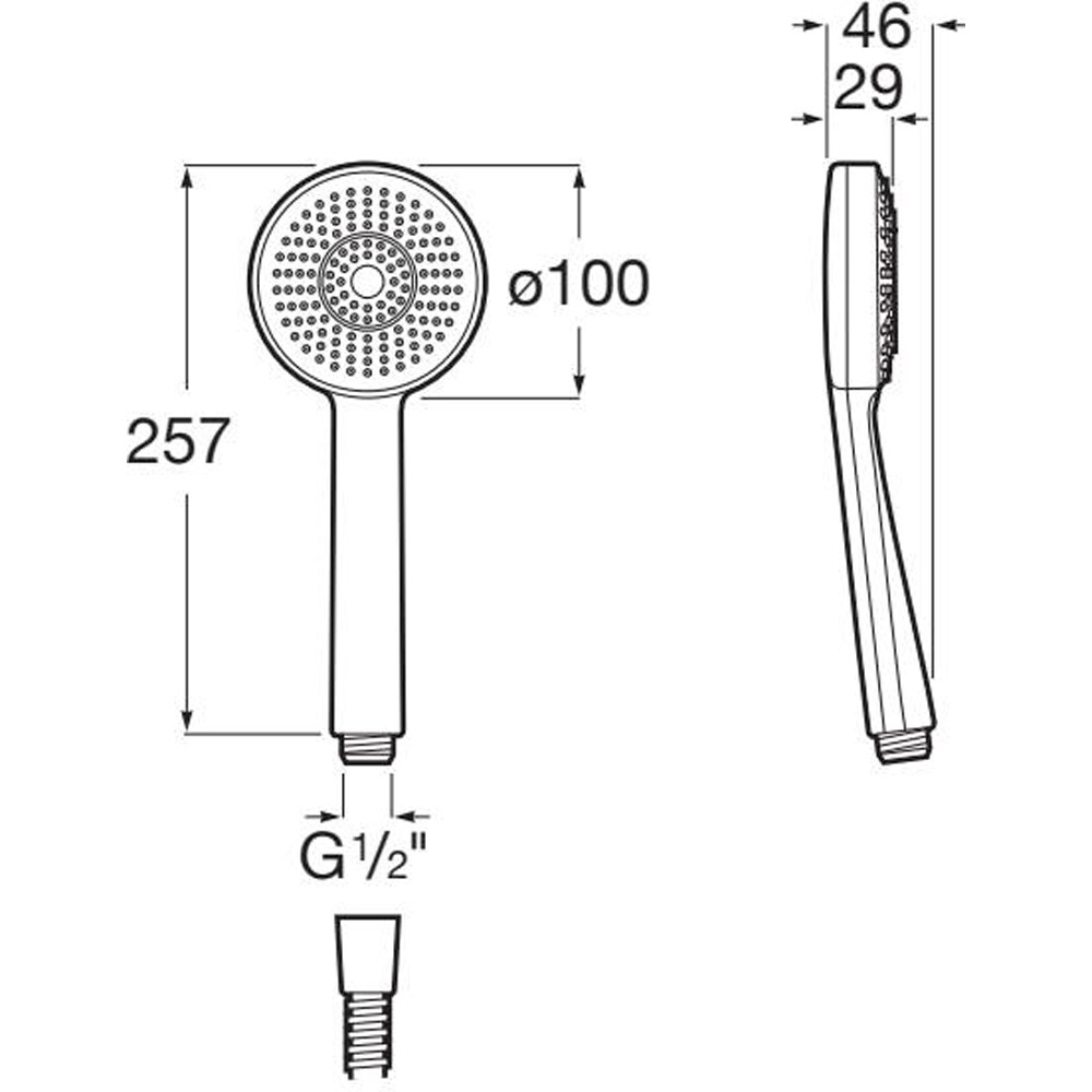Para dus ROCA Stella A5B8113NB0, 3 functii, negru mat