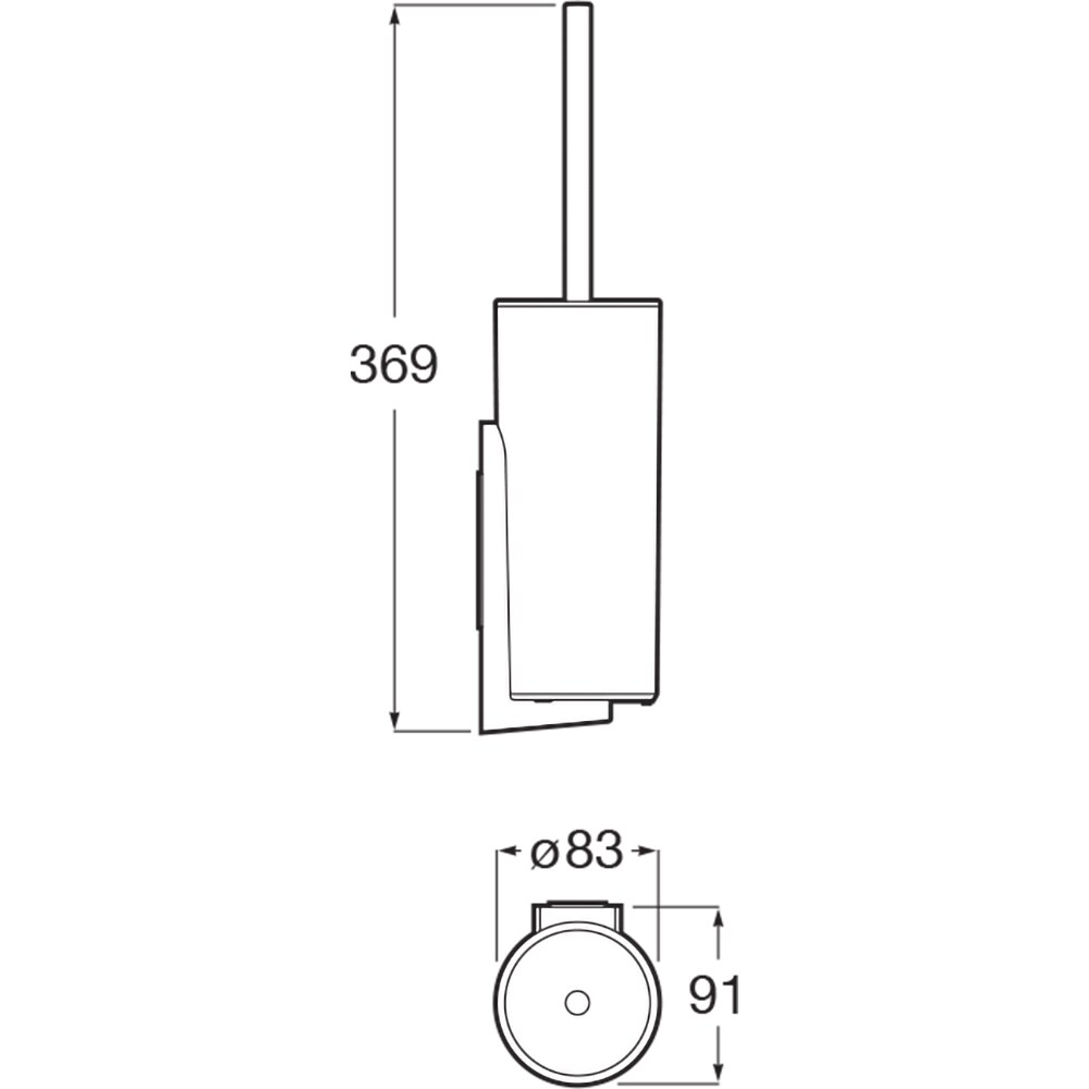 Set perie toaleta ROCA Victoria A817891C00, crom