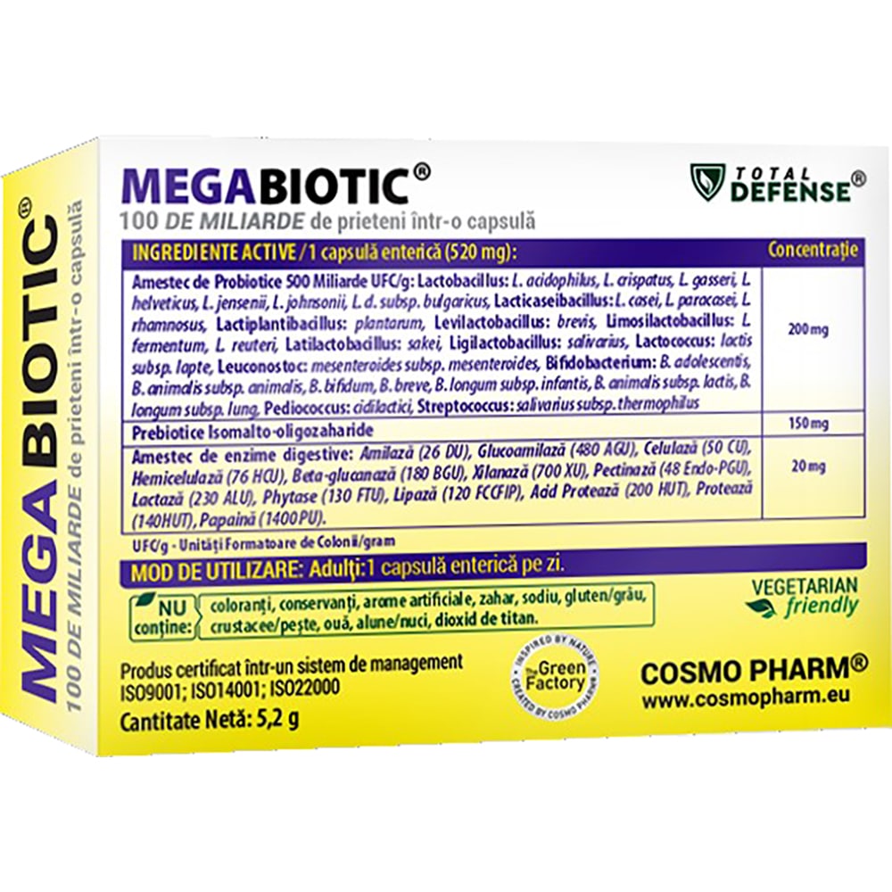 Supliment Mega Biotic, 10 capsule, COSMO PHARM