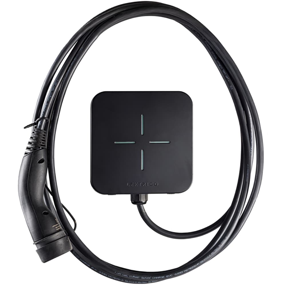 Statie incarcare masini electrice LEKTRI.CO Tri Safe, trifazat, 7.4-22 kW, 32A, Type 2, cablu 5m, Wi-Fi, negru