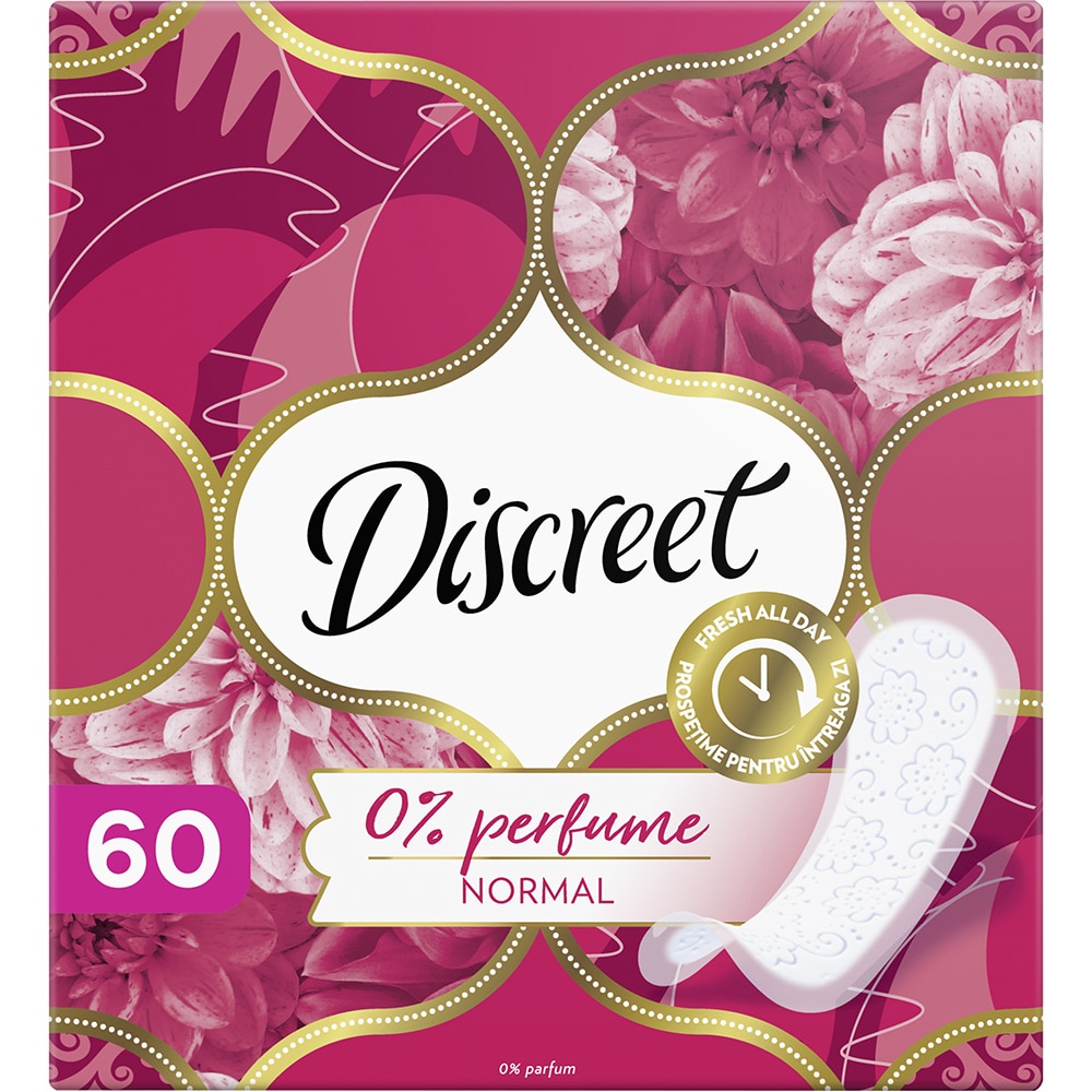 Absorbante zilnice DISCREET Normal fara parfum, 60buc