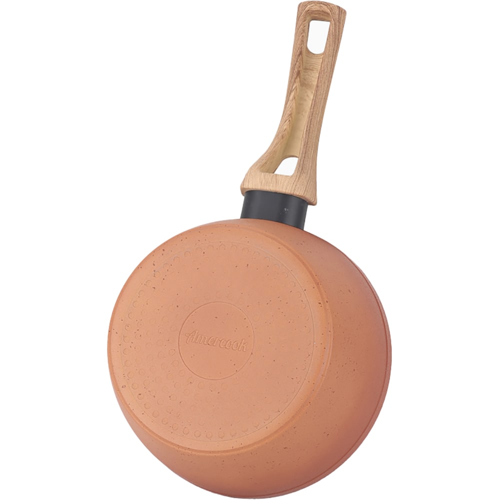 Cratita cu capac pentru sos AMERCOOK Terracotta AC0108504.18, 1.3l, 18 cm, aluminiu presat, aramiu