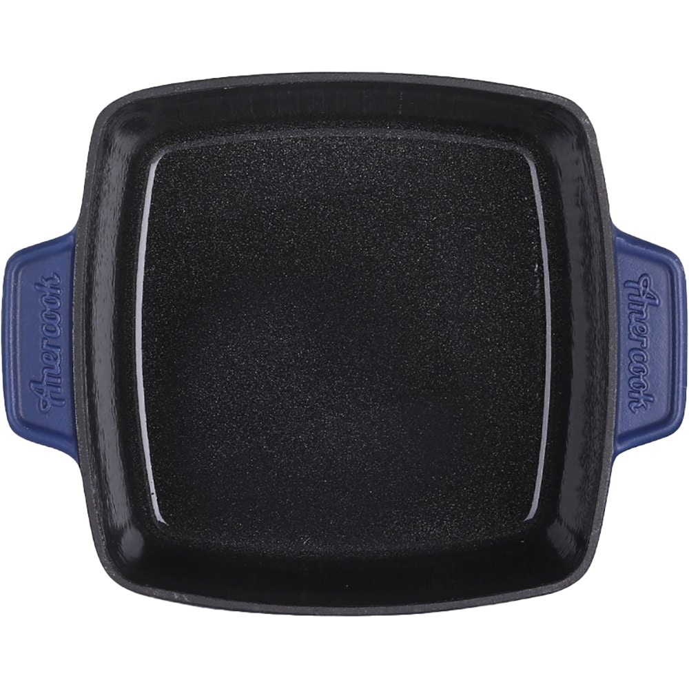 Oala cu capac AMERCOOK Le Pluriel AC0112805.24PE, 5l.2l, 24 cm, fonta, albastru
