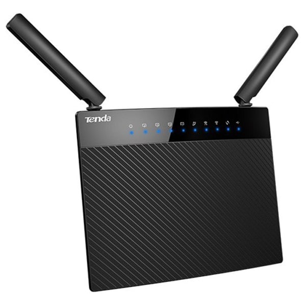 Router Wireless Gigabit TENDA AC9, Dual-Band 300 + 867 Mbps, USB 2.0, negru 