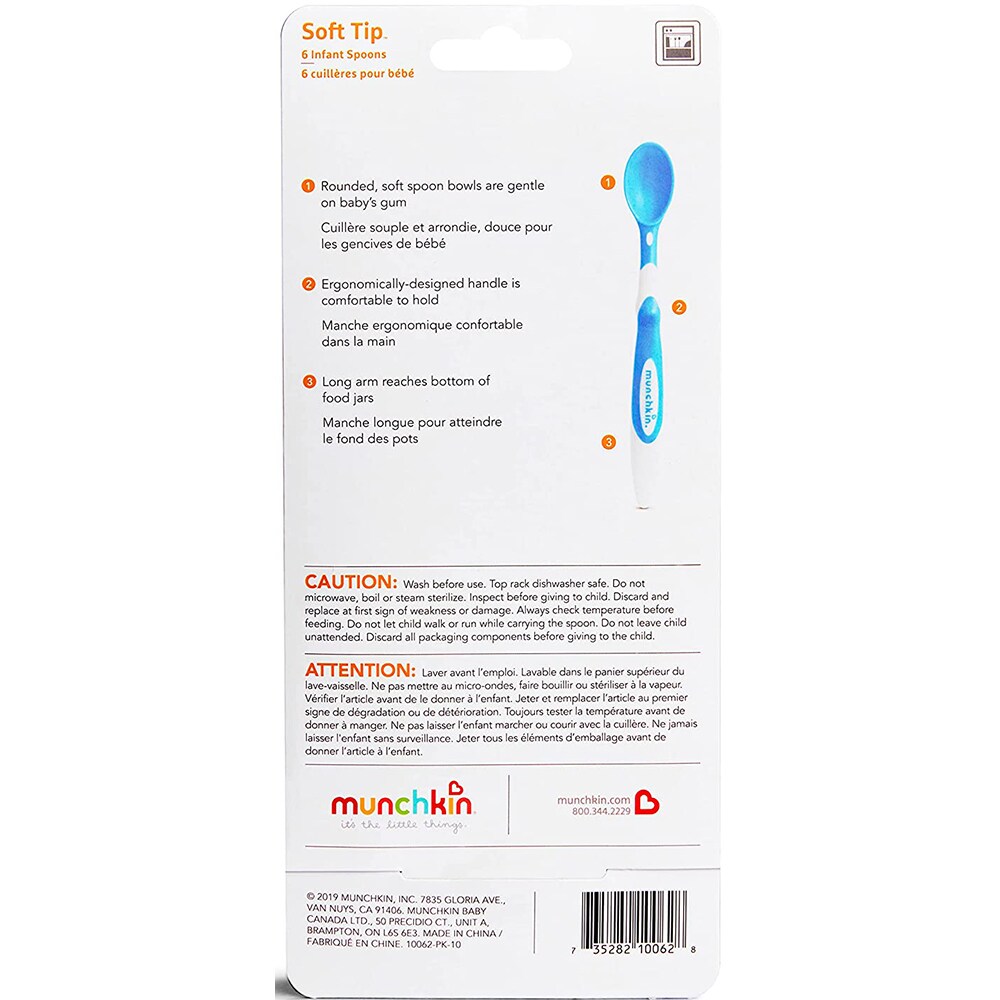 Set lingurite MUNCHKIN 011003, 3 luni+, 6 buc, multicolor