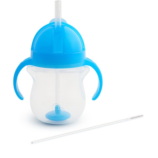 Cana cu pai MUNCHKIN Any Angle 012257, 6 luni+, 207ml, albastru-transparent