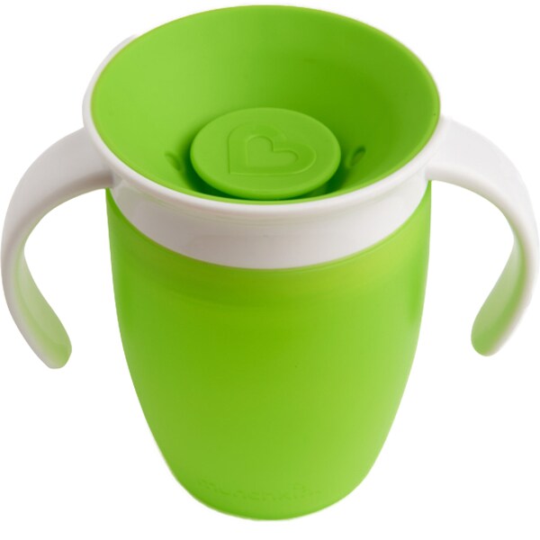 Cana cu manere MUNCHKIN Miracle 360 012443, 6 luni+, 207ml, verde-alb