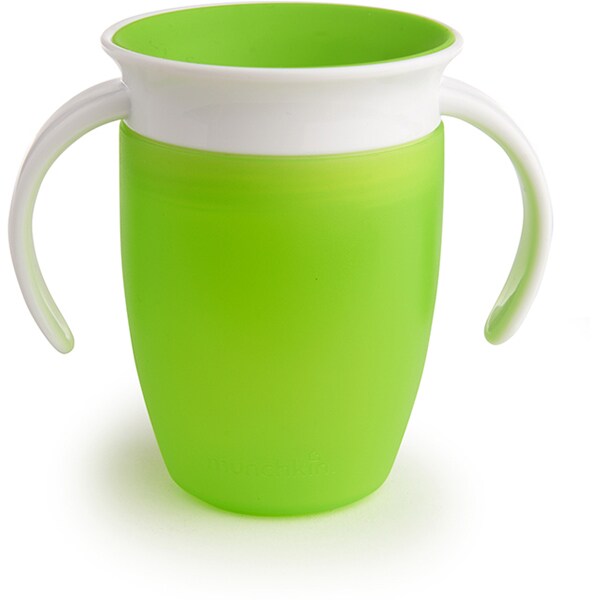Cana cu manere MUNCHKIN Miracle 360 012443, 6 luni+, 207ml, verde-alb