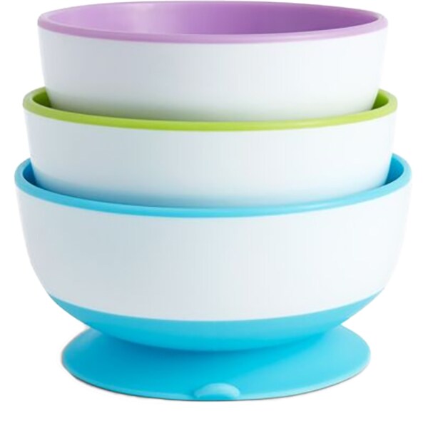Bol cu ventuza MUNCHKIN 051750, 6 luni+, 3 buc, multicolor