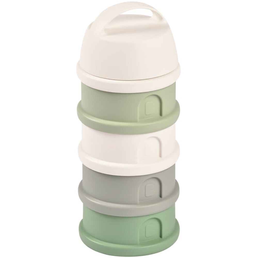 Set recipiente lapte praf BEABA B911711, 4 buc, verde-alb