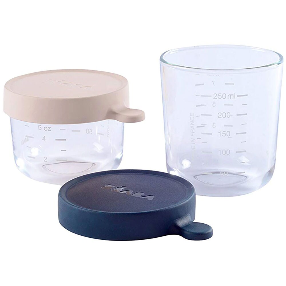 Set 2 recipiente BEABA B912654, 150/250 ml, roz-albastru