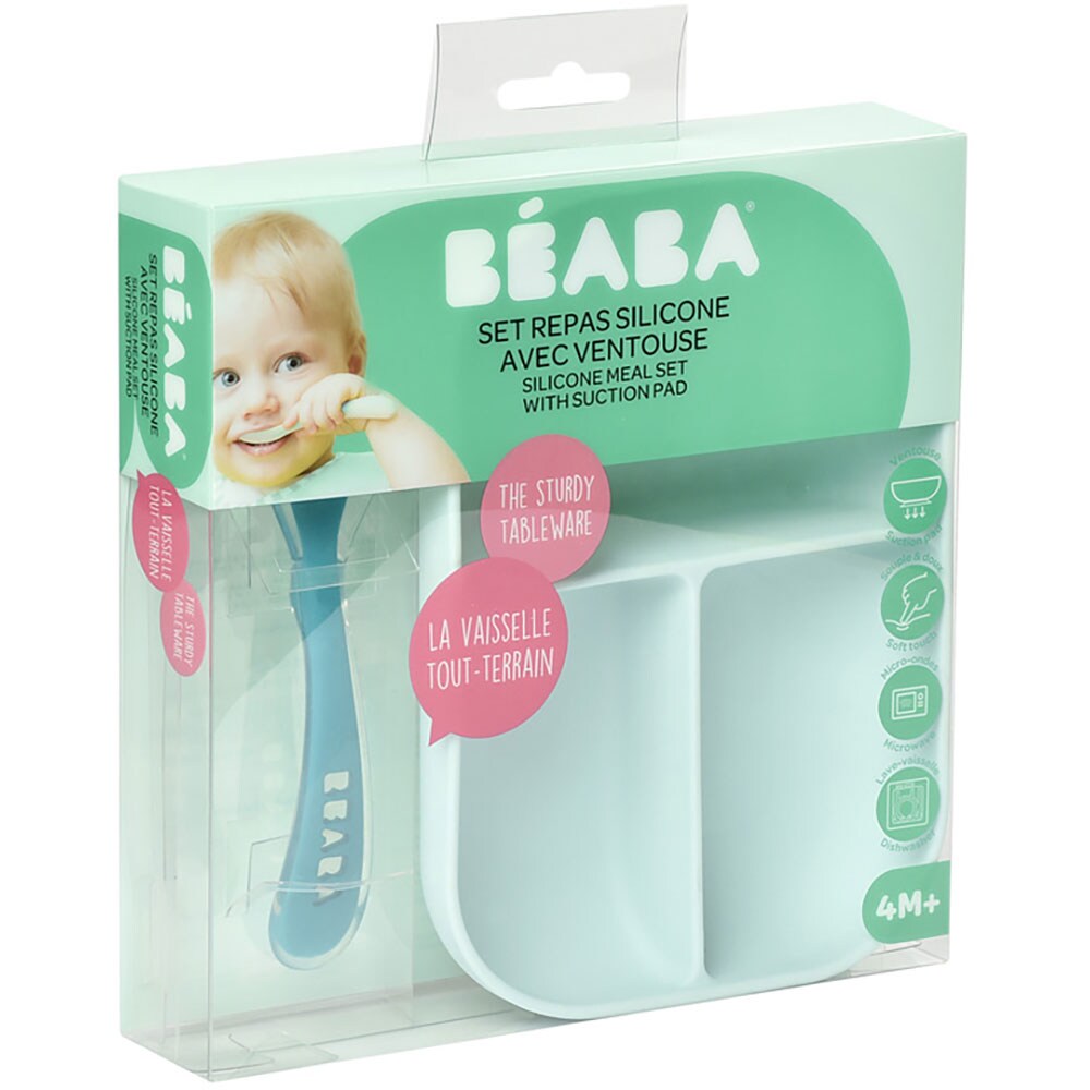 Set hranire BEABA B913455, 4 luni+, 2 piese, albastru
