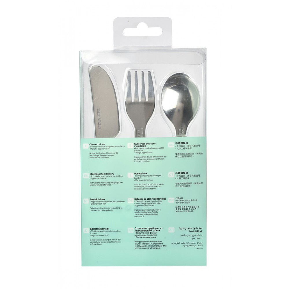 Set tacamuri BEABA B913461, 12 luni+, 3 buc, verde-argintiu