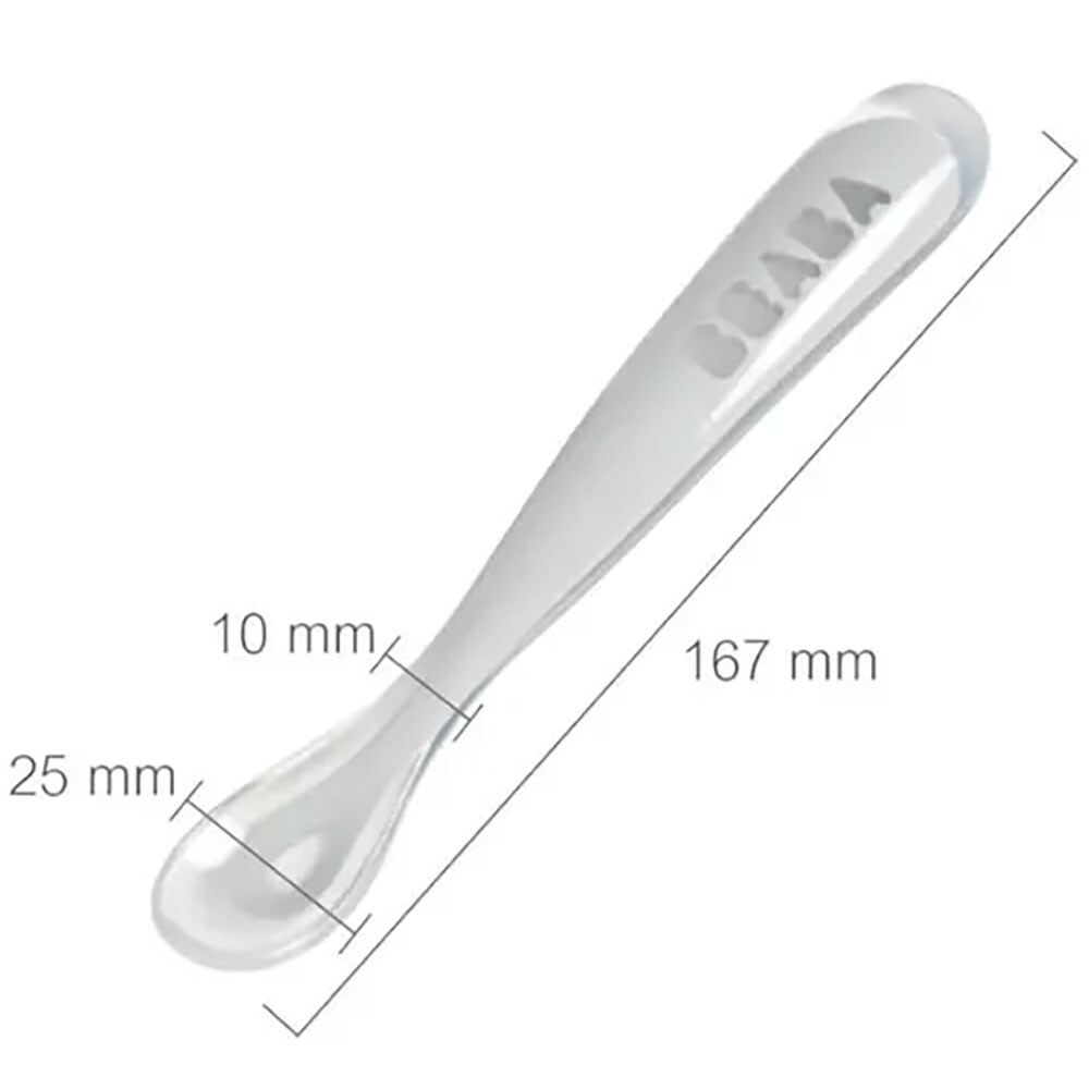 Lingurita soft BEABA B913463, 4 luni+, gri