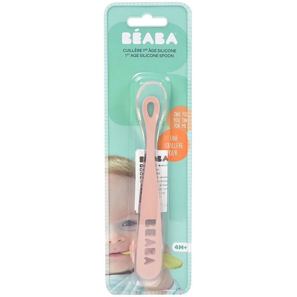 Lingurita soft BEABA B913464, 4 luni+, roz