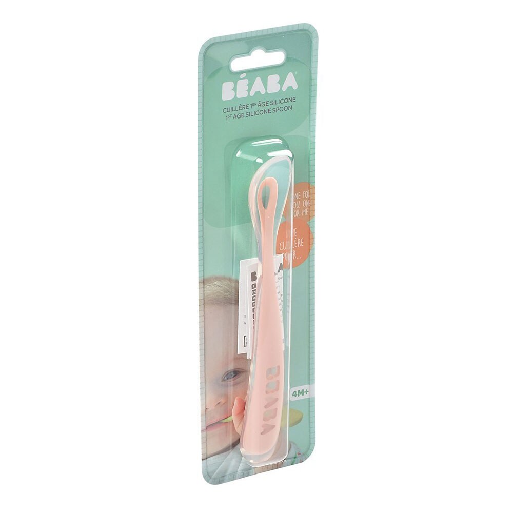 Lingurita soft BEABA B913464, 4 luni+, roz