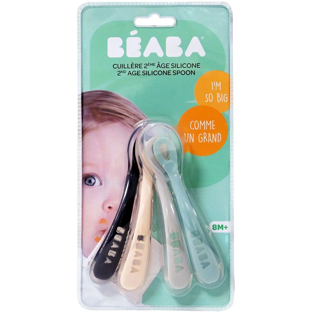 Set lingurite BEABA B913467, 4 luni+, 4 buc, multicolor
