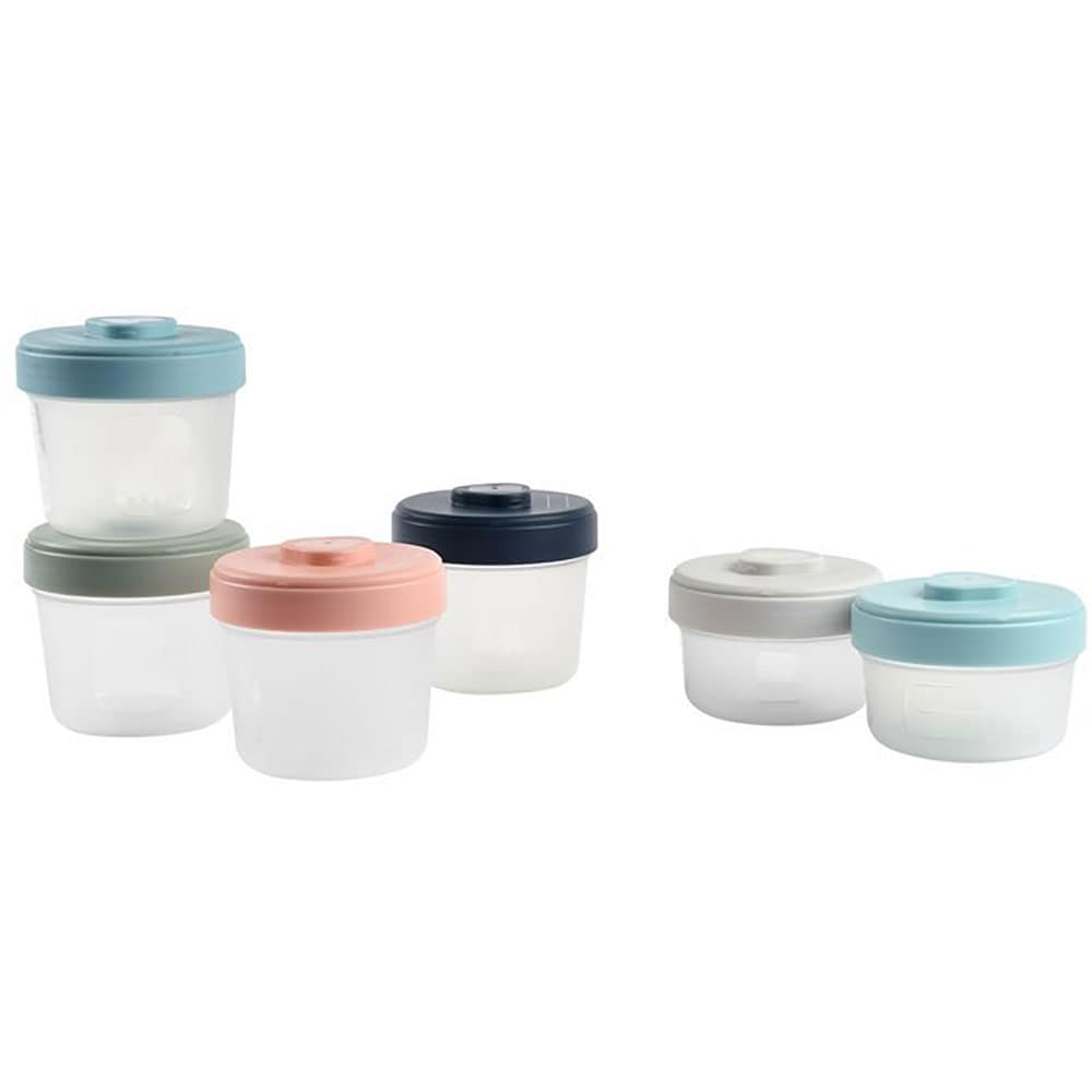 Set recipiente BEABA B913497, 4 luni+, 6 piese, multicolor
