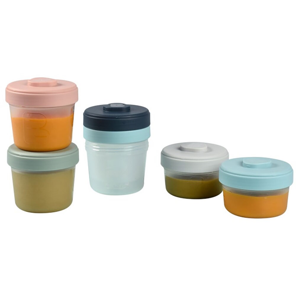 Set recipiente BEABA B913497, 4 luni+, 6 piese, multicolor