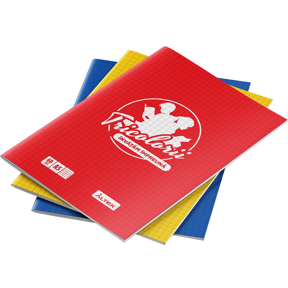 Caiet pentru scoala ECHIPA NATIONALA DE FOTBAL A ROMANIEI, matematica, A5, 60 file, legatura capsata, multicolor