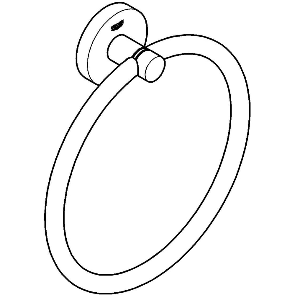 Suport prosop tip inel GROHE Essentials 1024612430, negru