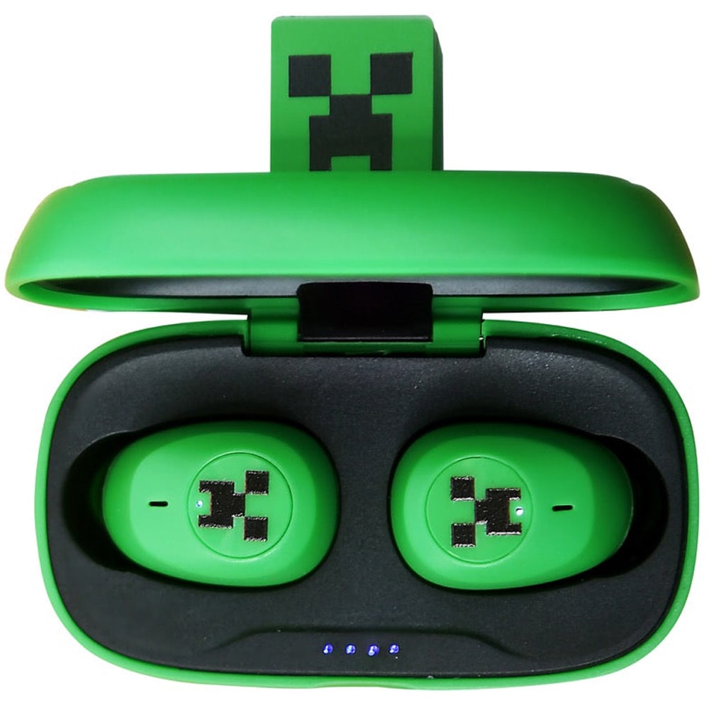 Casti pentru copii OTL Minecraft 3D Character, Bluetooth, In-ear, Microfon, verde