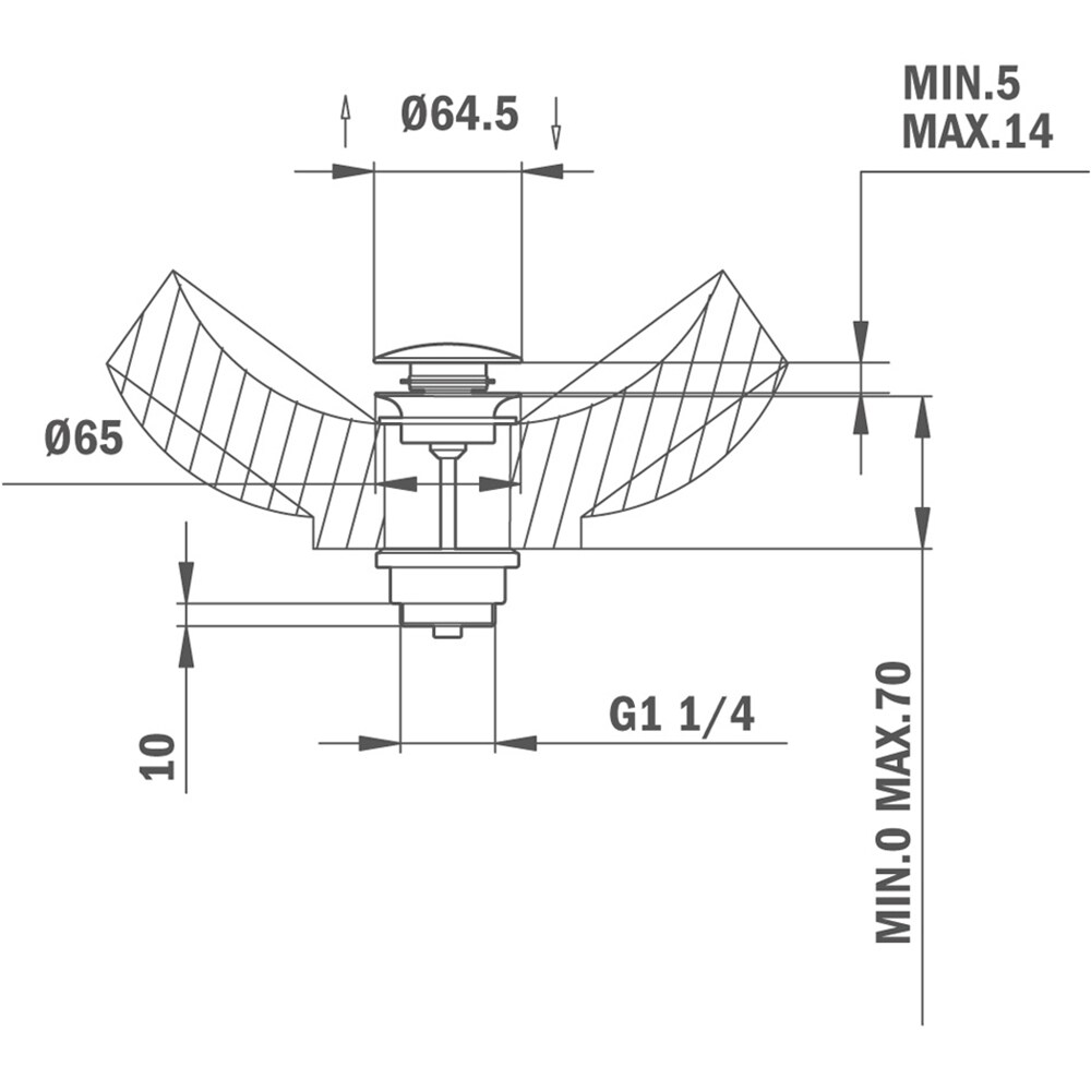 Ventil automat TEKA QUICK 1106200, crom