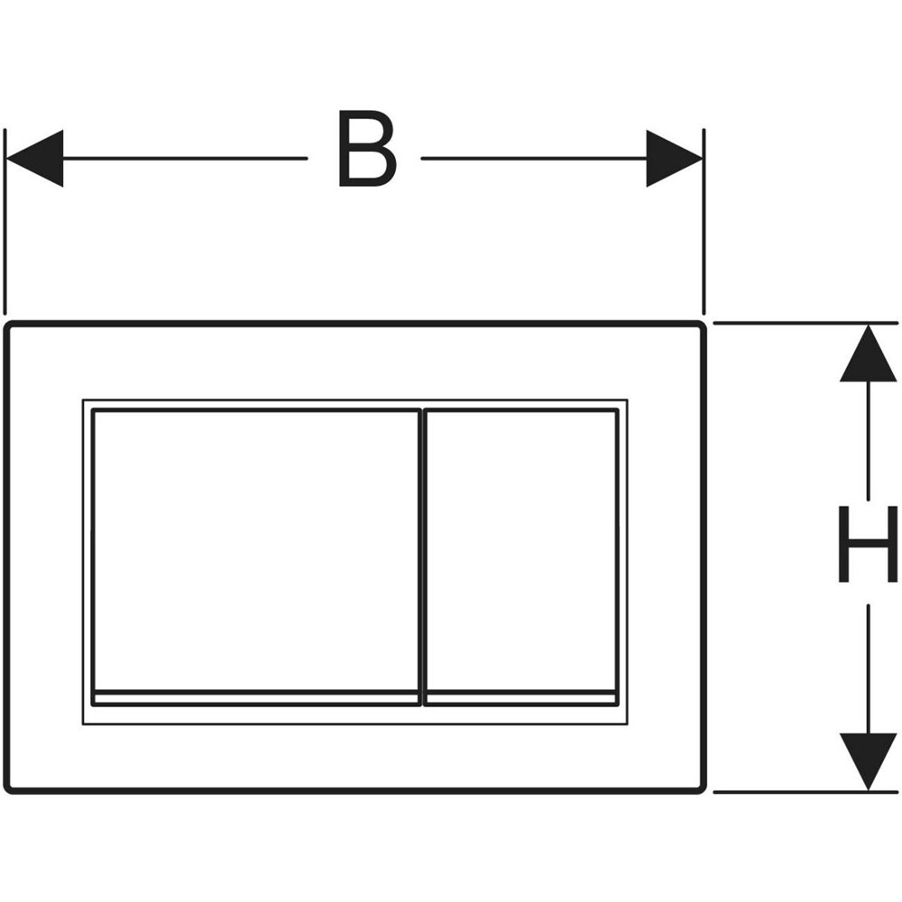Clapeta actionare GEBERIT Omega 30 115080KJ1, dubla actionare, alb-crom lucios