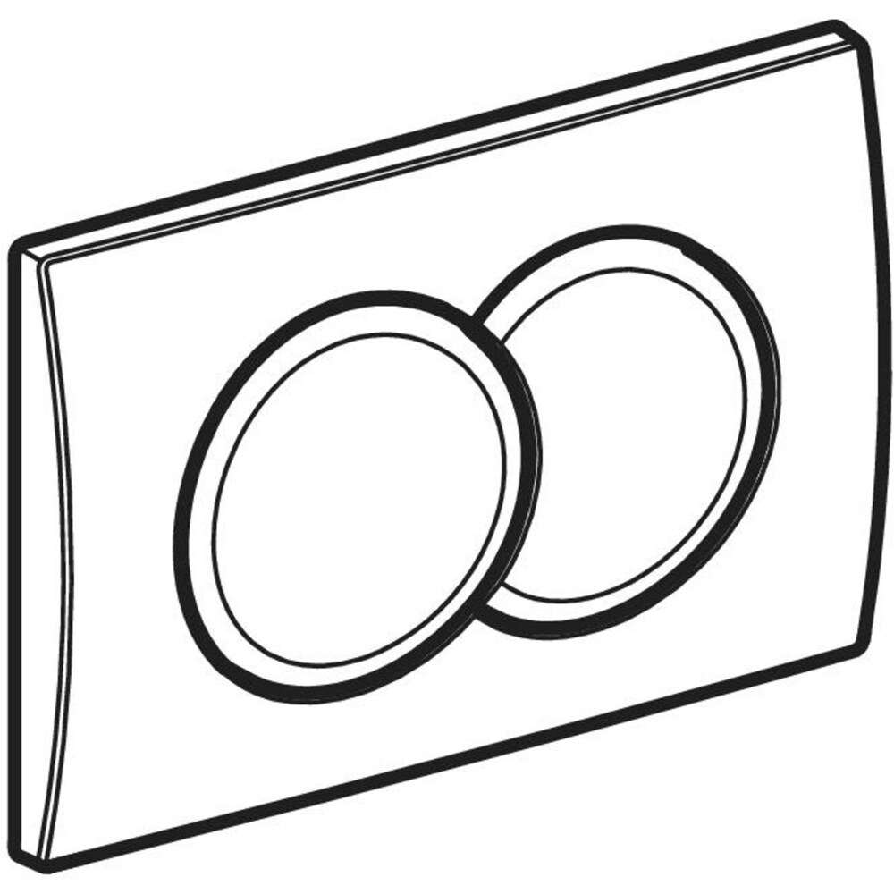 Clapeta actionare GEBERIT Delta 01 115107461, dubla actionare, crom mat