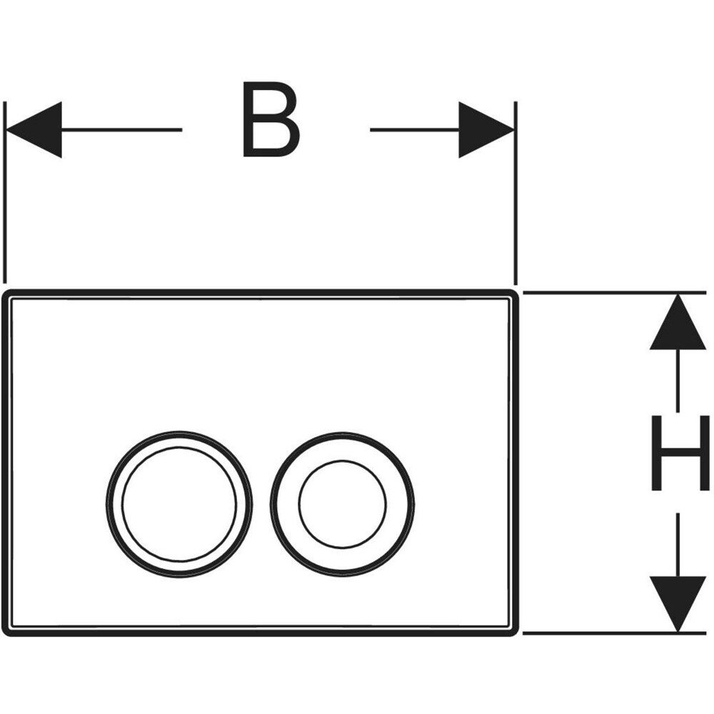 Clapeta actionare GEBERIT Delta 25 115125115, dubla actionare, alb