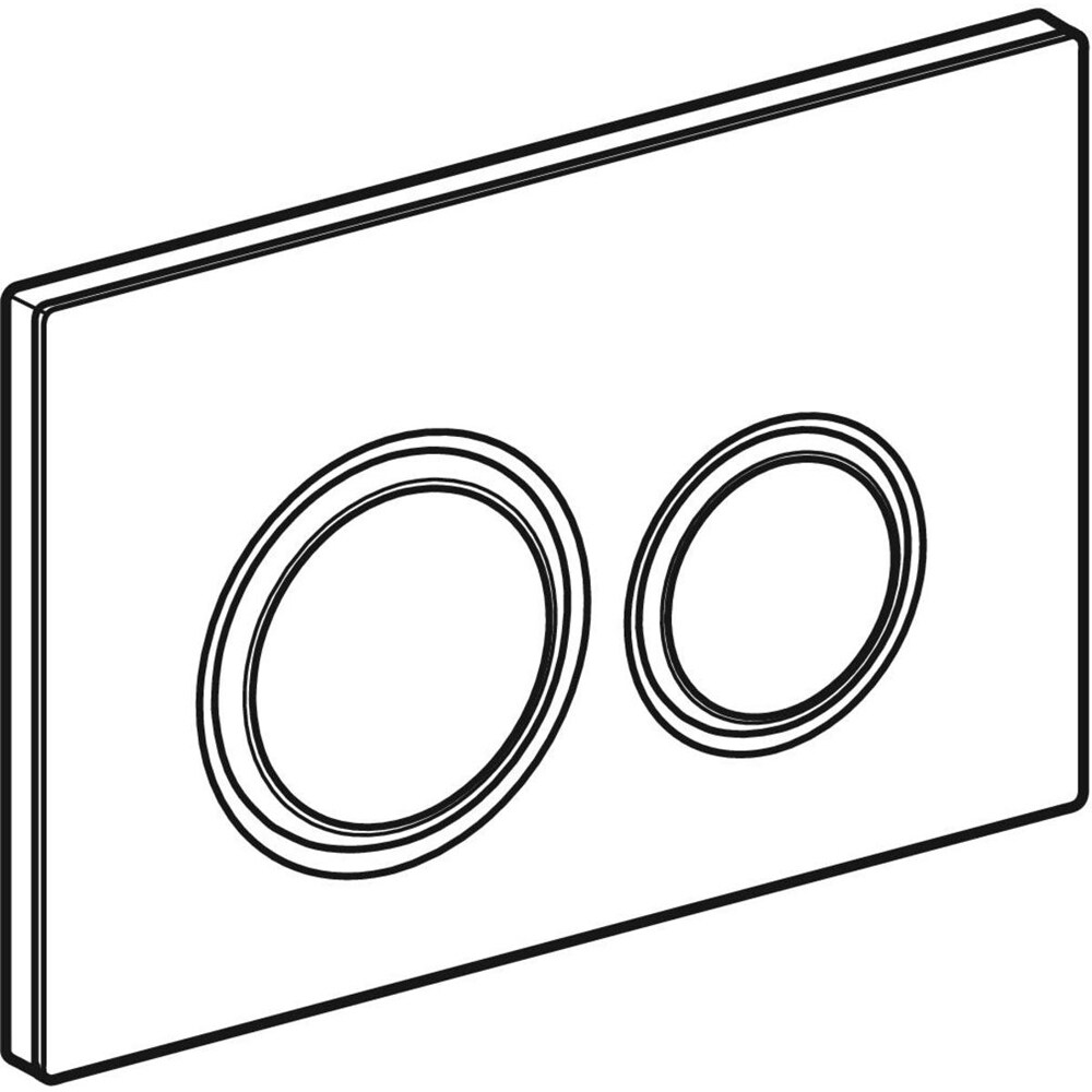 Clapeta actionare GEBERIT Sigma 21 115652SI1, dubla actionare, alb-alama