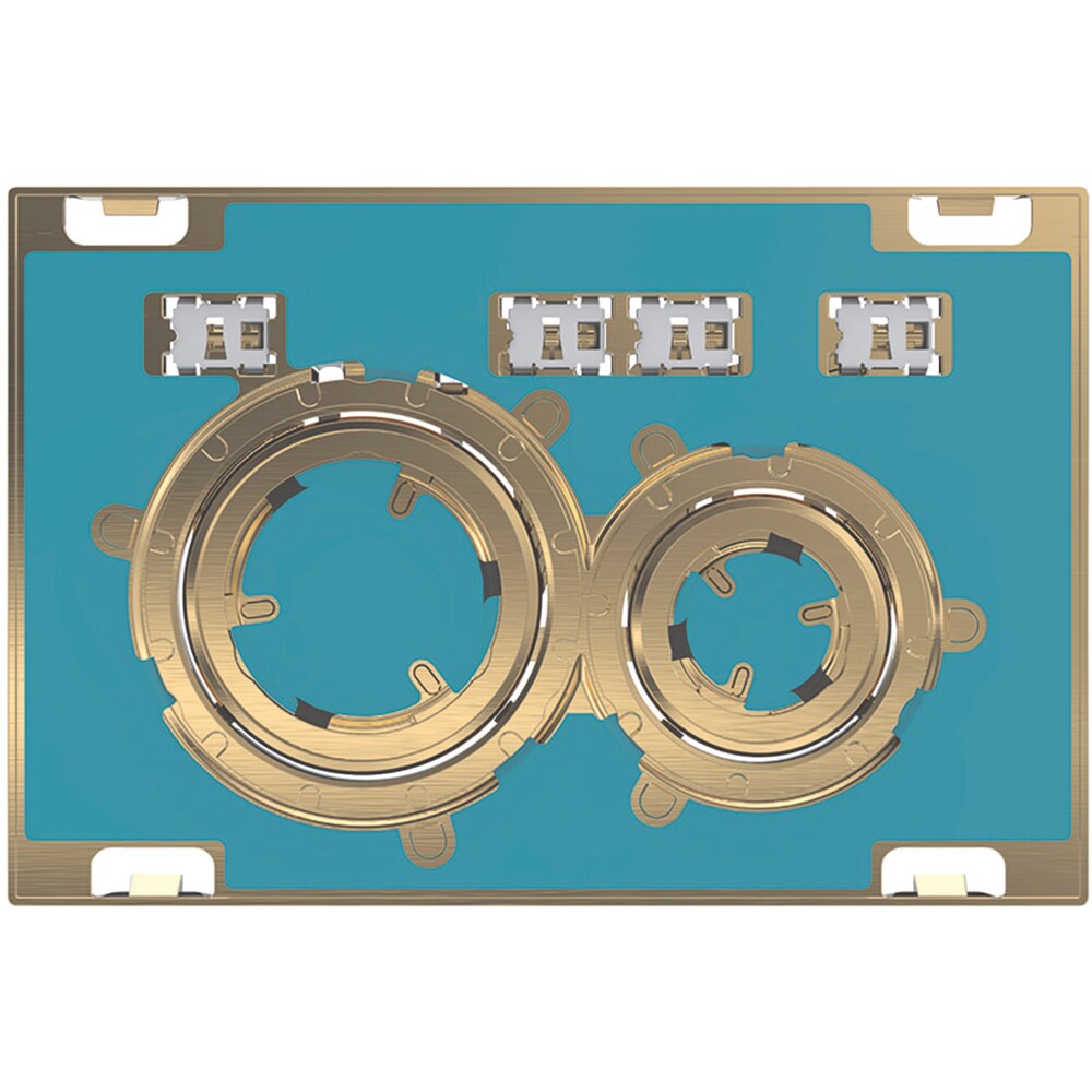 Clapeta actionare GEBERIT Sigma 21 115652SI1, dubla actionare, alb-alama