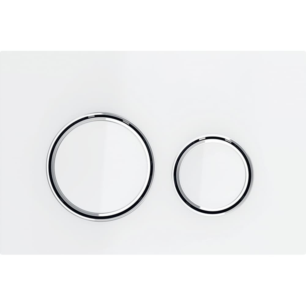 Clapeta actionare GEBERIT Sigma 21 115884SI1, dubla actionare, alb-crom