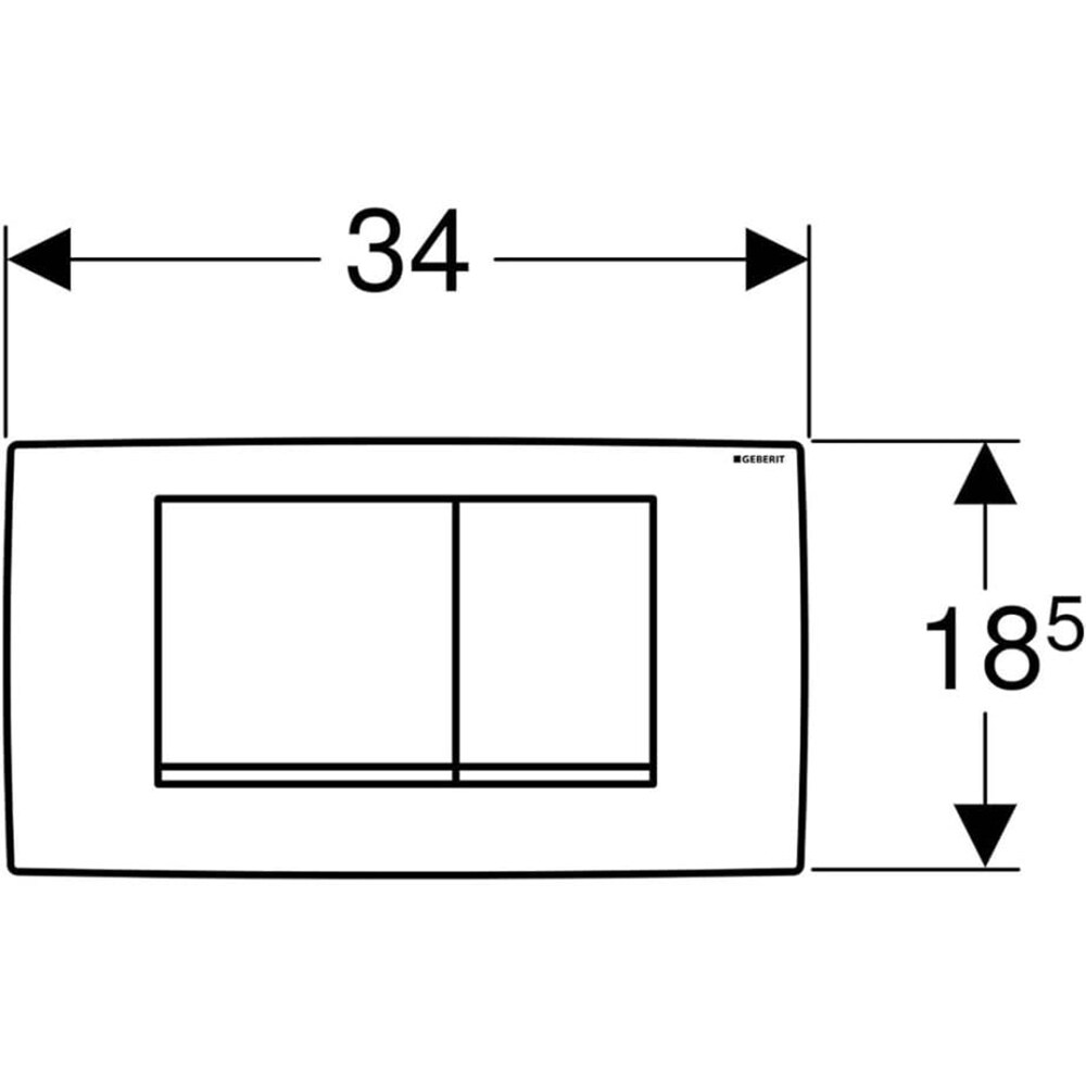 Clapeta actionare GEBERIT Twinline 30 115899KJ1, dubla actionare, alb