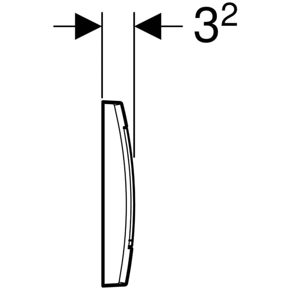 Clapeta actionare GEBERIT Twinline 30 115899KJ1, dubla actionare, alb