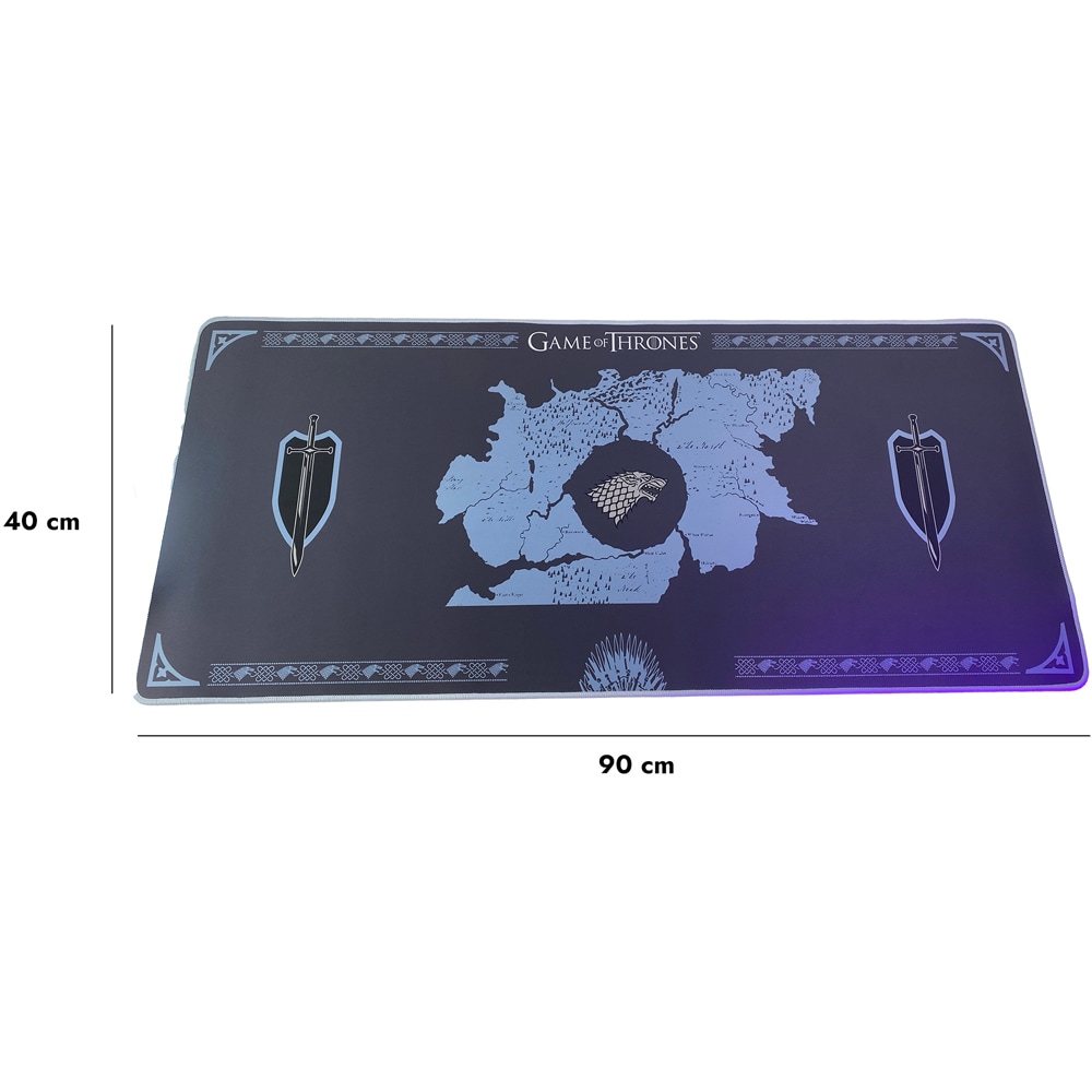 Mouse Pad Gaming Game of Thrones Wolf Stark XXL, negru