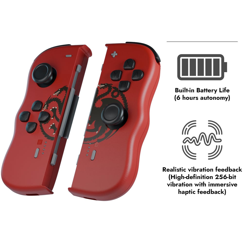 Set Controller Game of Thrones pentru Nintendo Switch, rosu