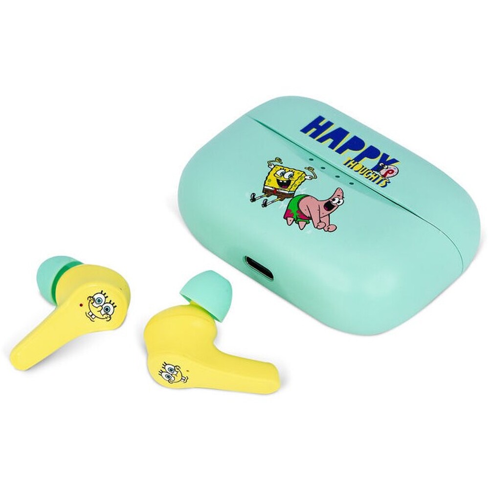 Casti pentru copii OTL Spongebob Squarepants, Bluetooth, In-ear, Microfon, galben