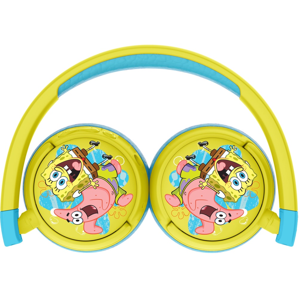 Casti pentru copii OTL Spongebob, Bluetooth, On-ear, Microfon, galben