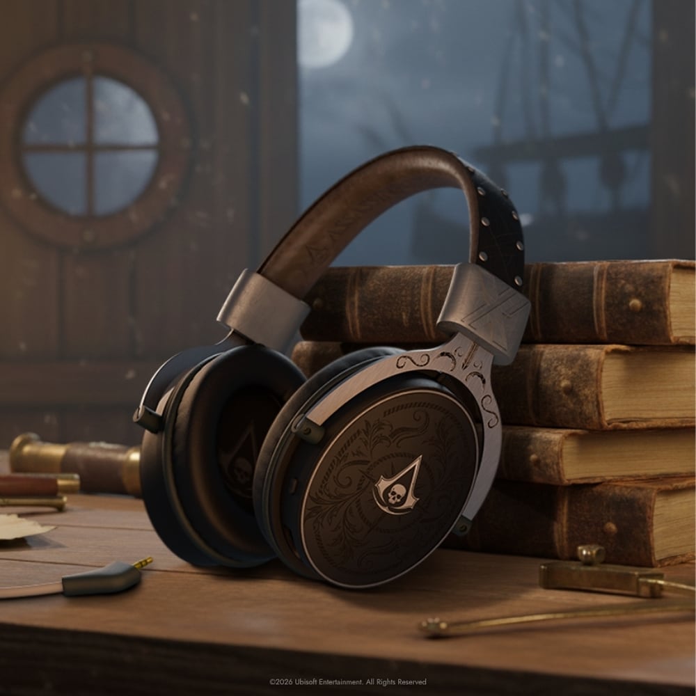 Casti Gaming Wireless Assassin's Creed Black Flag Resynced, stereo, multiplatforma, negru