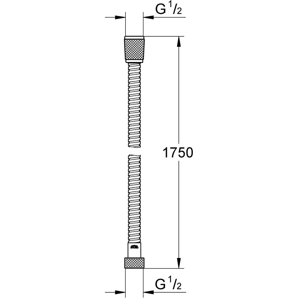 Furtun de dus GROHE Vitalio Flex 27503000, 1.75m, crom