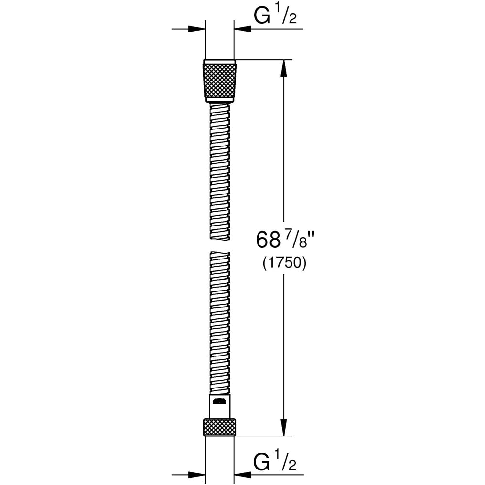Furtun de dus GROHE Vitalio Flex 27503000, 1.75m, crom