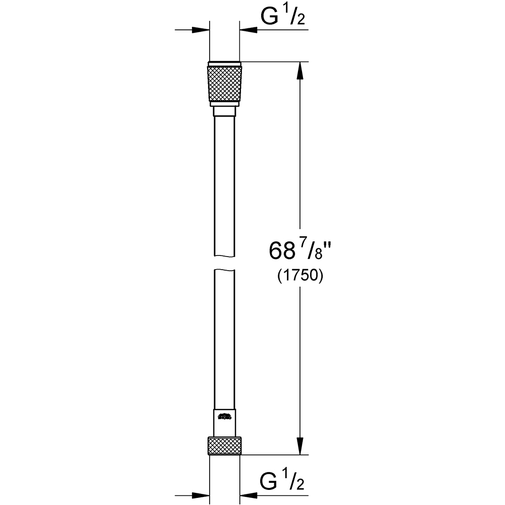 Furtun de dus GROHE Silverflex 28388DA0, 1.75m, bronz