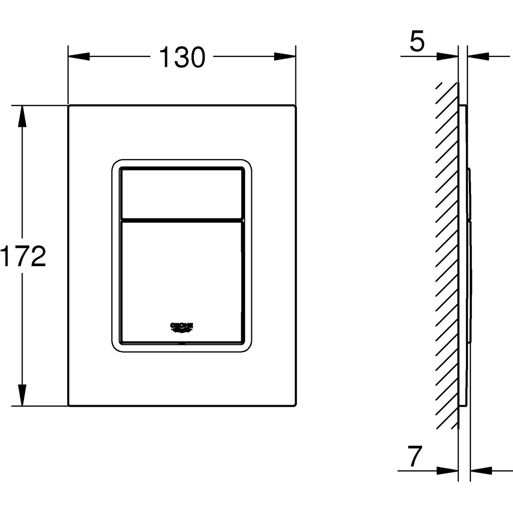 Clapeta actionare GROHE Skate Cosmopolitan 37535DL0, dubla actionare, cupru
