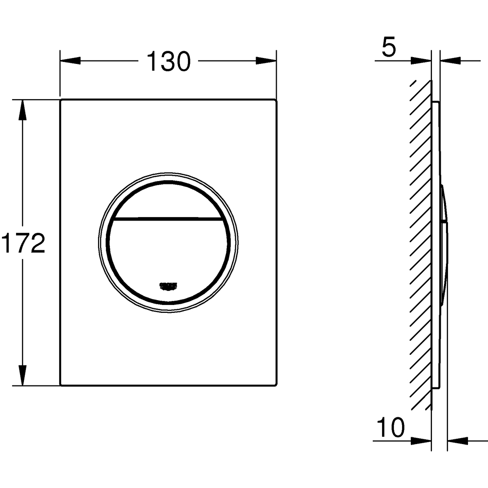Clapeta actionare GROHE Nova Cosmopolitan 37601DA0, dubla actionare, cupru